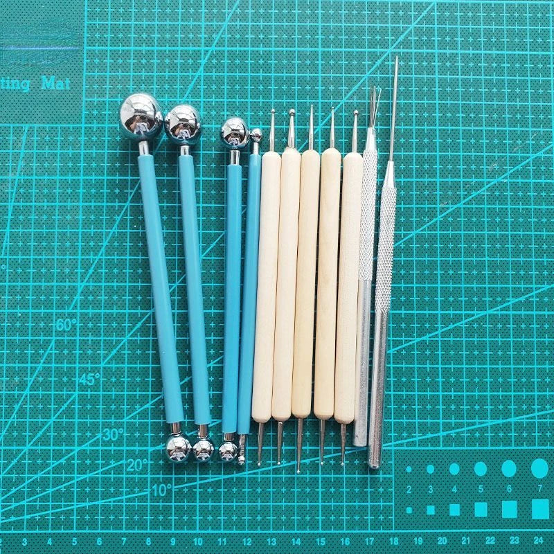 11Pcs Ball Stylus Clay Modeling Sculpting Tools Dotting Tools Pottery Supplies Tools Pottery Tools Air Dry Clay Tool Set