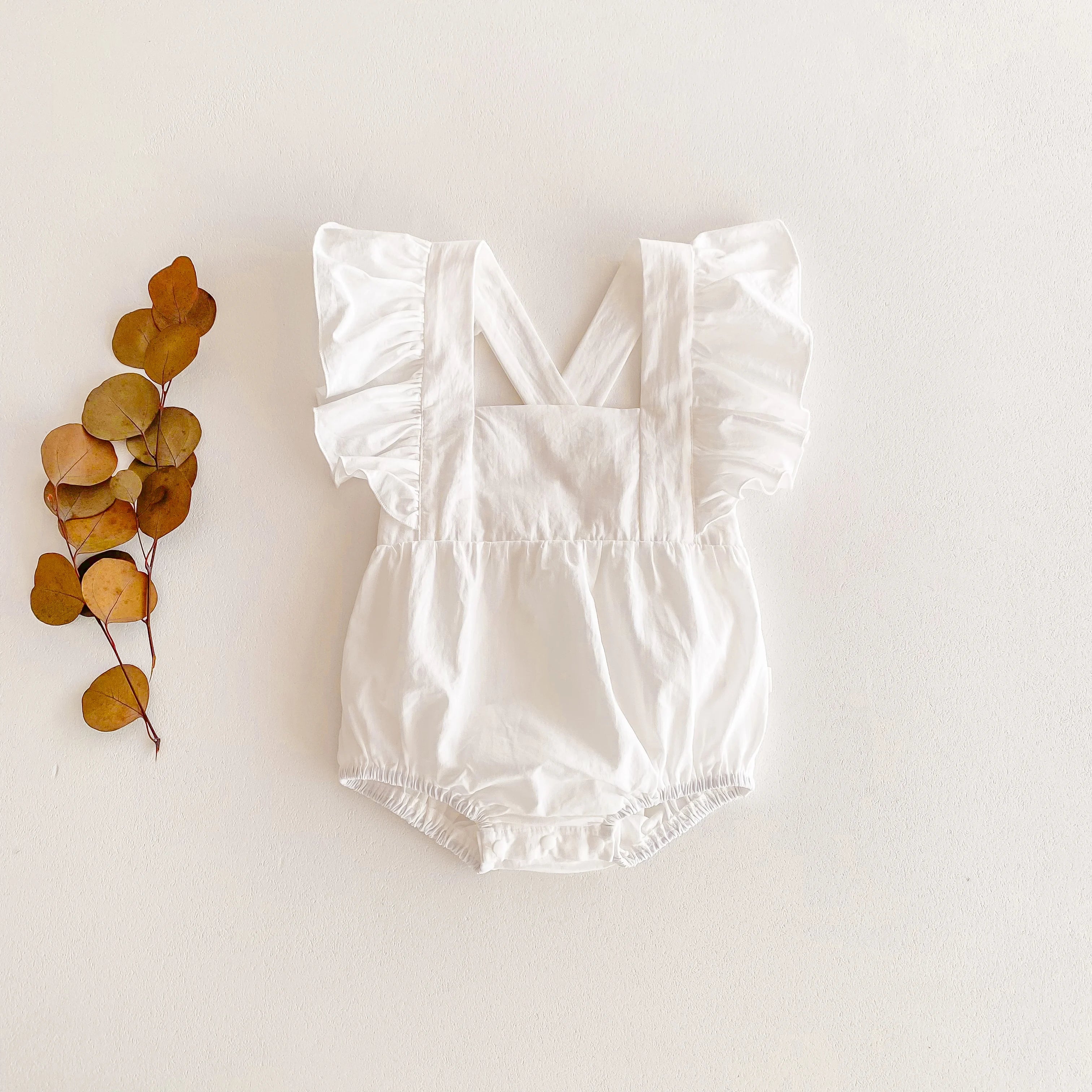 Baby Romper for Girls Solid Cotton Summer Baby Jumpsuit Baby Bodysuit Baby Clothing 0-24 Months