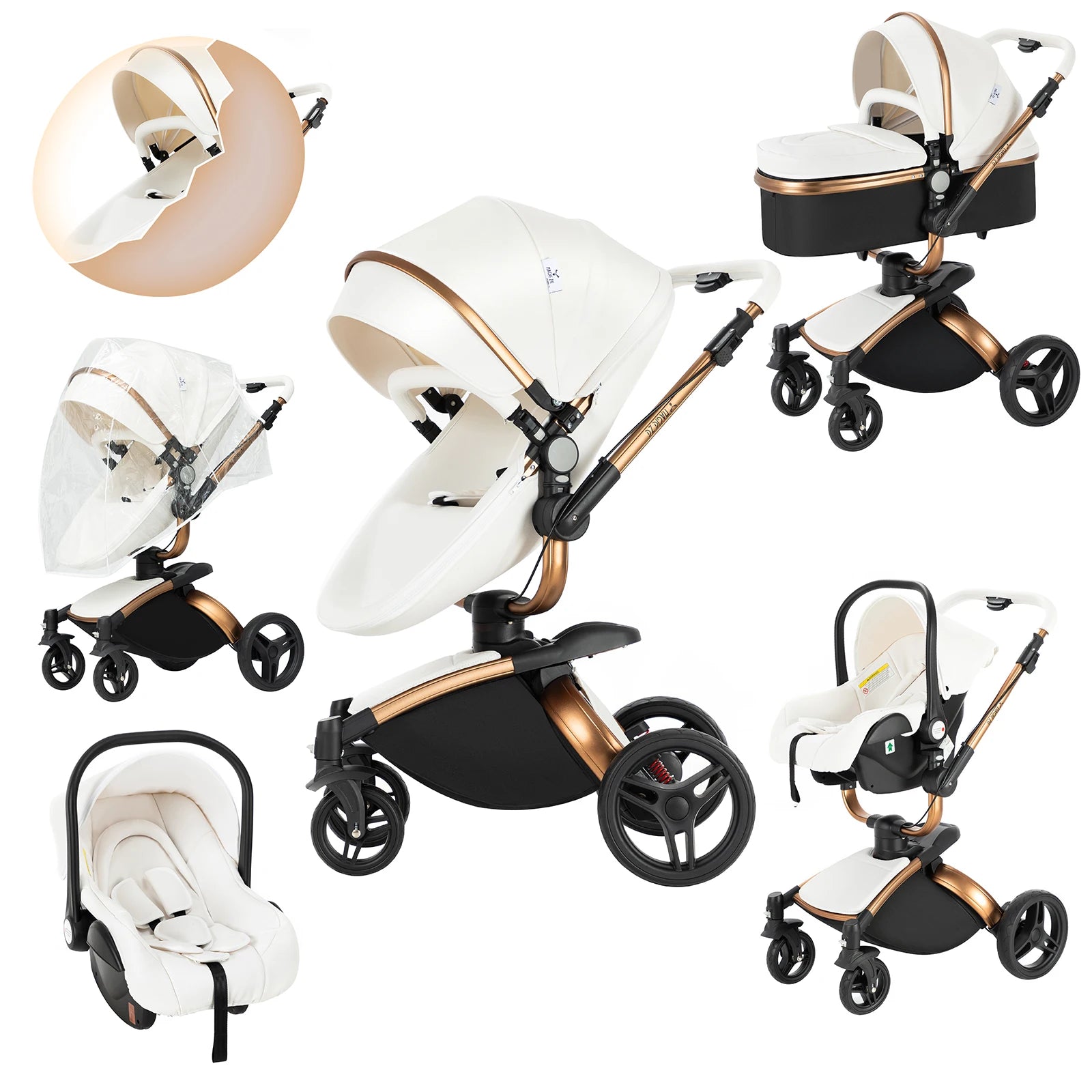 Baby Stroller 3 In 1 Baby Stroller Strollers For Babies Baby Car Baby Walker Baby 0-3 Years Newborn Baby Baby Carriages Four Wheel Strollers Multifunction Strollers Baby Articles Things For Babies Car Seat For Baby Portable L