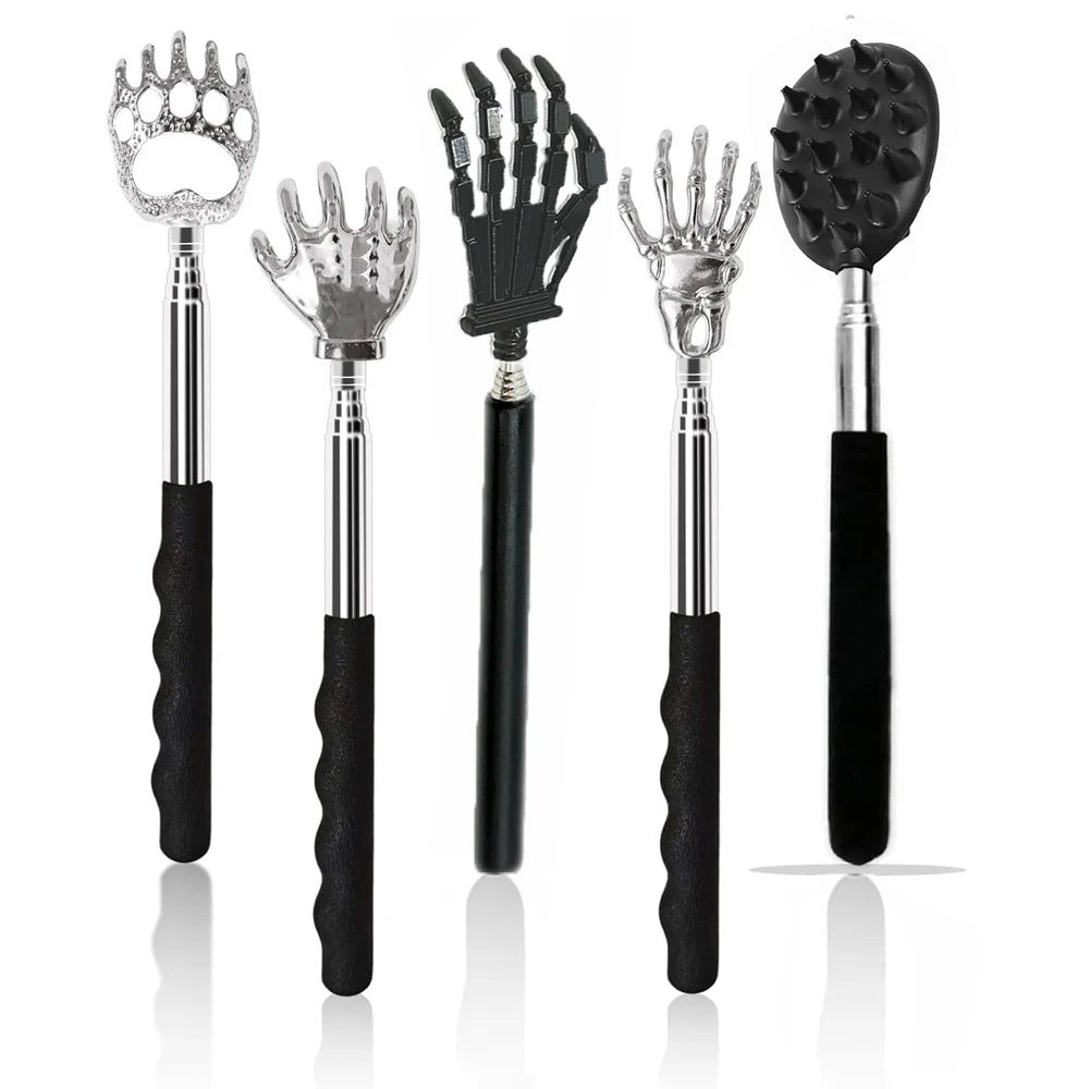 Telescopic Back Scratcher Ergonomic Back Scratchers Extendable Metal Claw Design Stocking Stuffers Hand Massager Backslap