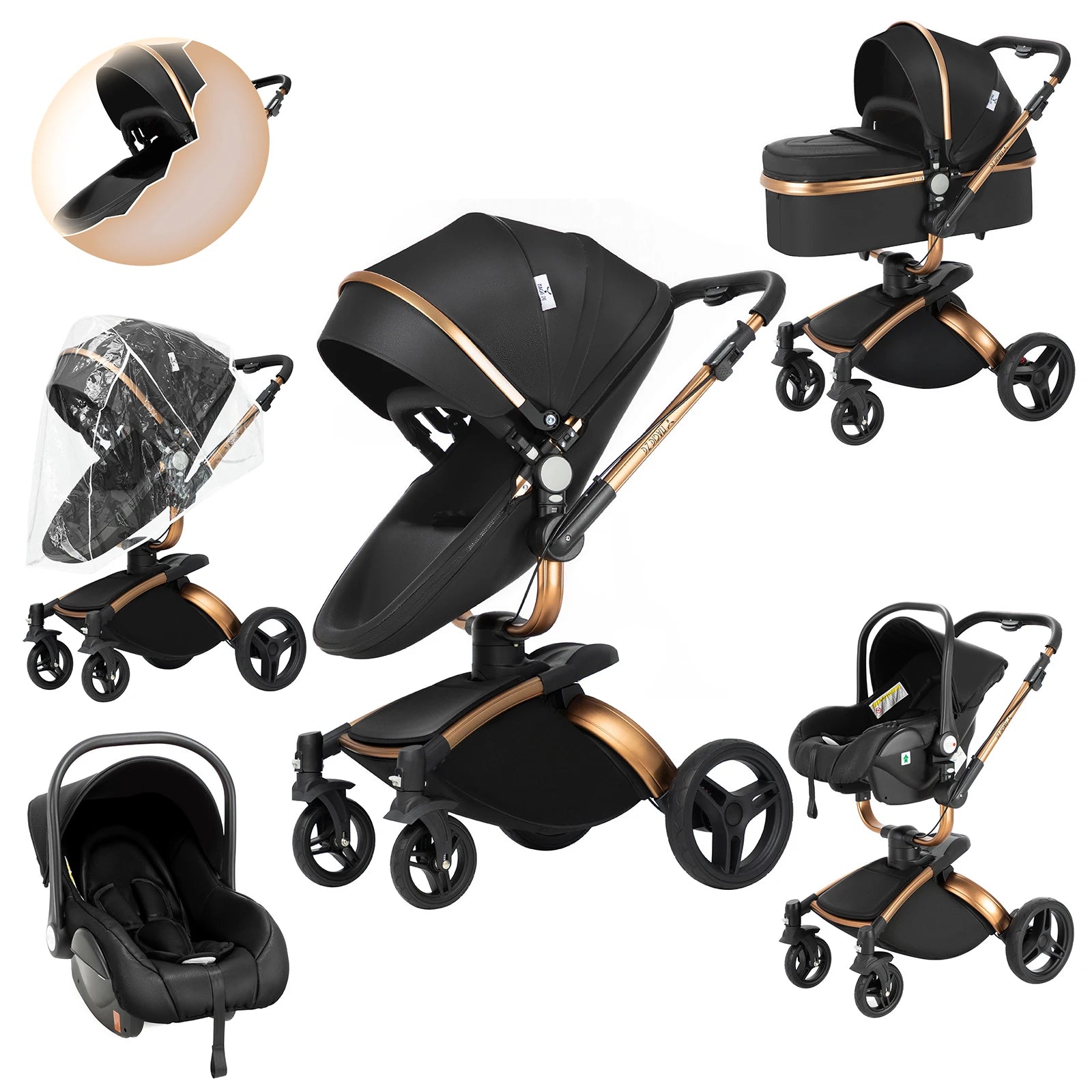 Baby Stroller 3 In 1 Baby Stroller Strollers For Babies Baby Car Baby Walker Baby 0-3 Years Newborn Baby Baby Carriages Four Wheel Strollers Multifunction Strollers Baby Articles Things For Babies Car Seat For Baby Portable L