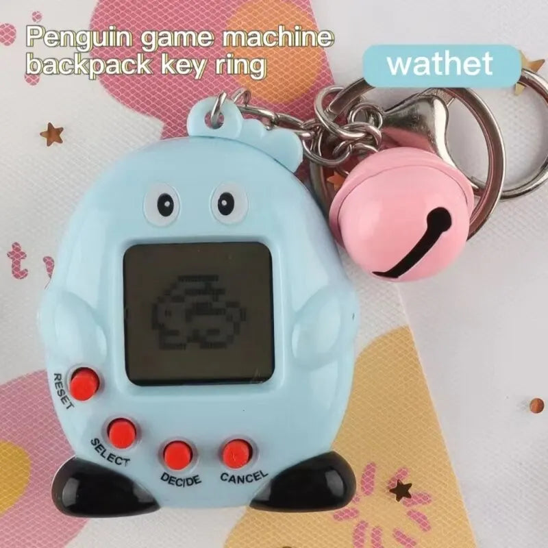 1PCs Tamagotchi Electronic Pets Gift Keyring Pets Toys Gift Penguins Mini Portable Retro Handheld Game