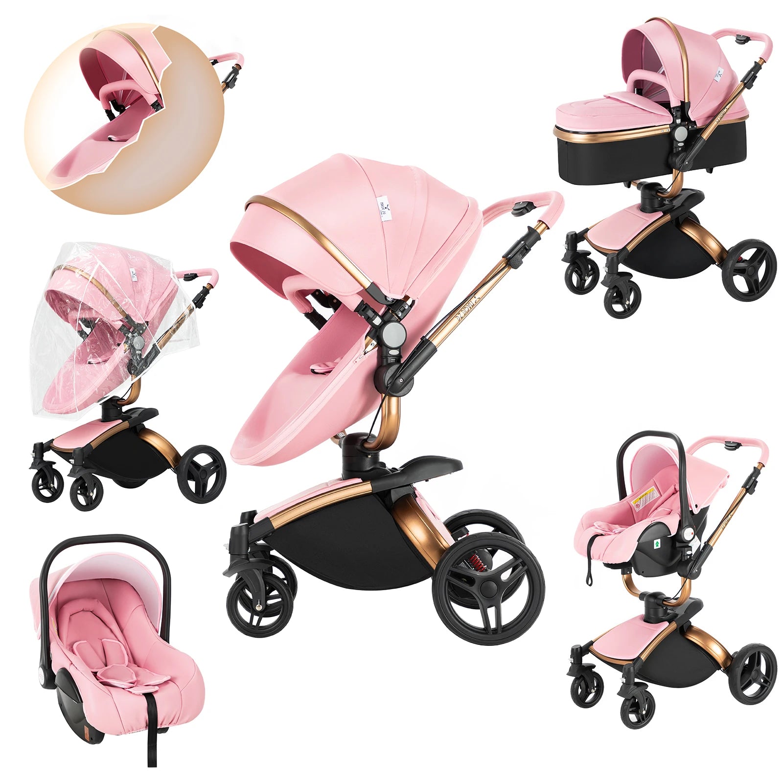 Baby Stroller 3 In 1 Baby Stroller Strollers For Babies Baby Car Baby Walker Baby 0-3 Years Newborn Baby Baby Carriages Four Wheel Strollers Multifunction Strollers Baby Articles Things For Babies Car Seat For Baby Portable L