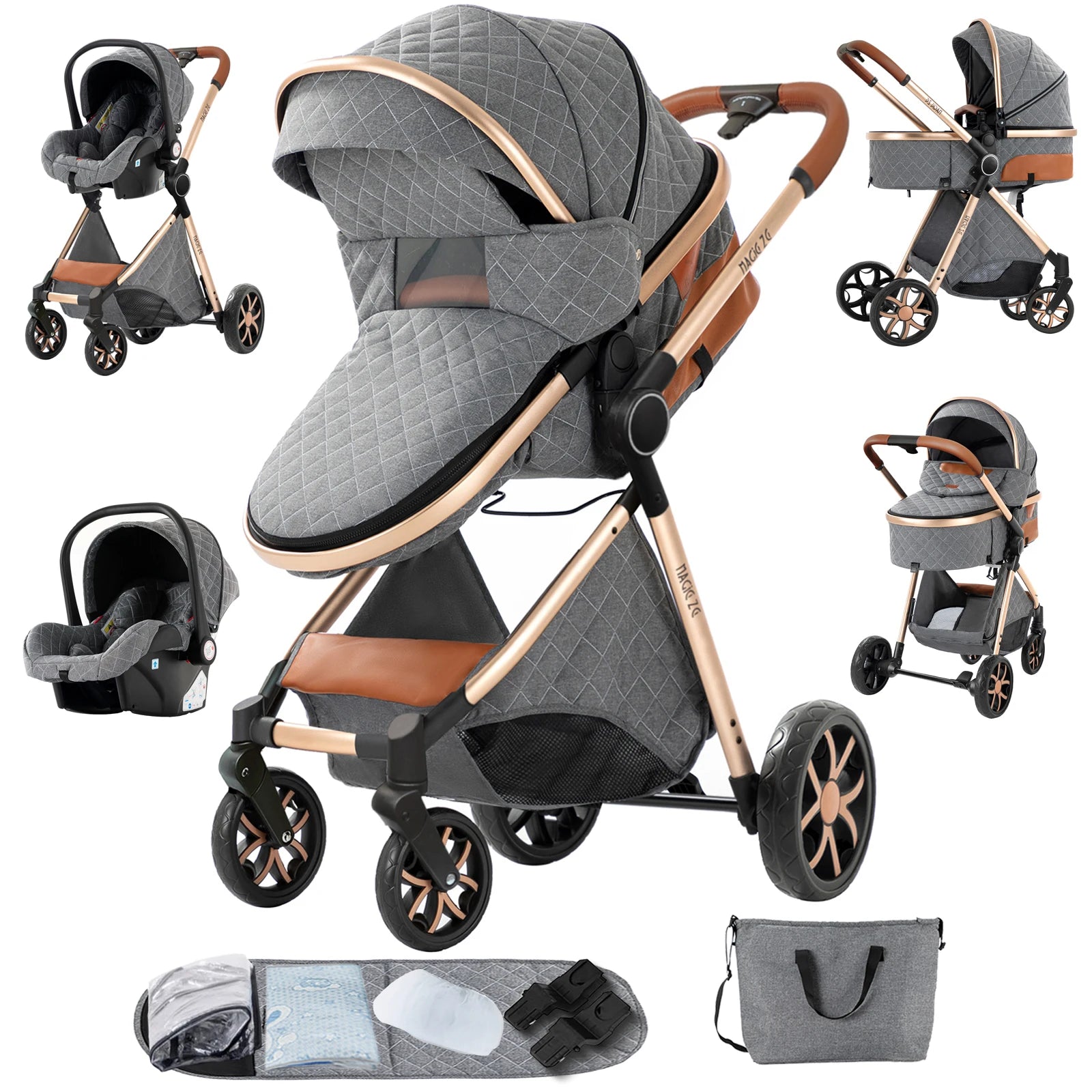 Baby Cars Stroller 3 in 1 Baby Stroller Baby Carriage lightweight baby strollers for baby travel system Baby car seat newborns