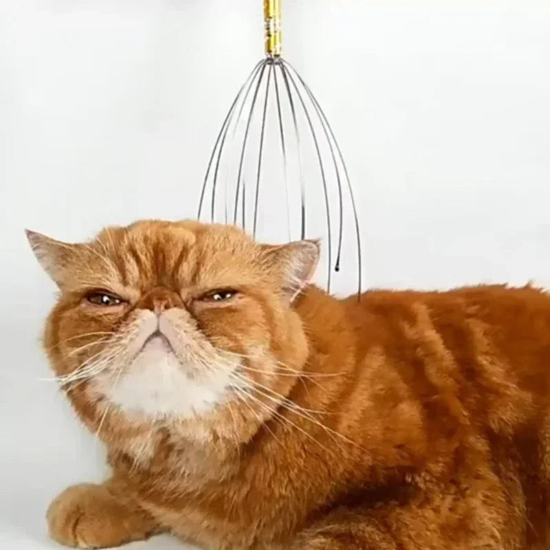1PC Octopus Head Massager for Pets Scratching Scalp Relaxation Relief Body Massager Scratcher Cat dog Pets Scalp Massager