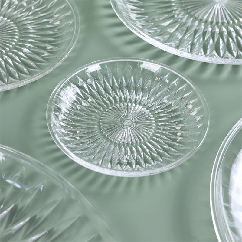 Transparent Fruit Plate for Snacks And Candies Clear Plastic Fruit Tray for Home And Kitchen