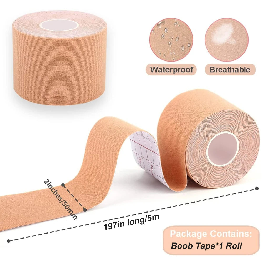 1 Roll Kinesiology Tapes,Waterproof Athletic Tape,Uncut Kinetic Tape,Elastic Muscle Tape,Sports Tapes for Exercise & Daily Use