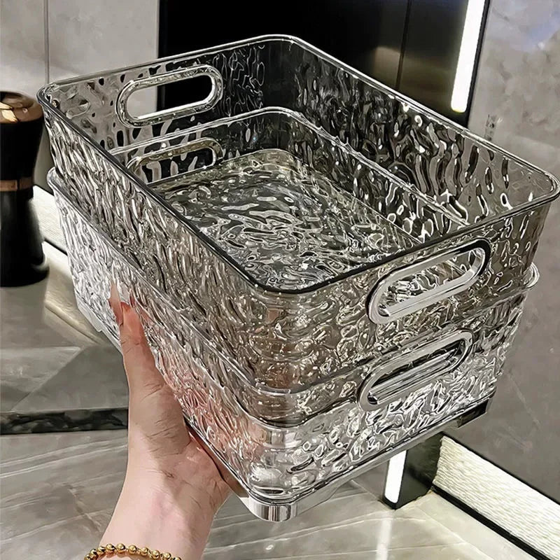 Stackable Storage Box, Acrylic Organizer, Cosmetic Organizer for Cosmetics and Beauty Products for Dressers, Bathrooms, Cabinets