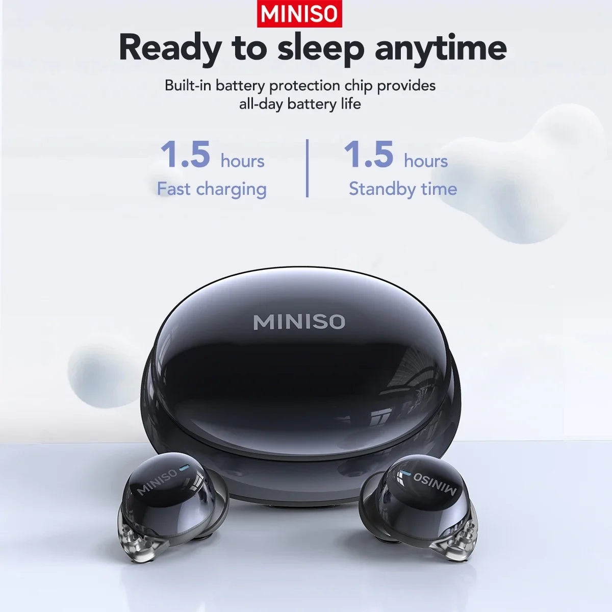 MINISO MS216 Bluetooth V6.0 Headphones Mini Earbuds AI Translator Earbuds Wireless Earphones Long-life Sleep Earbuds